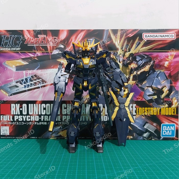 Gundam HG UC Unicorn Banshee (Destroy Mode) (Sudah Dirakit) - Original Bandai