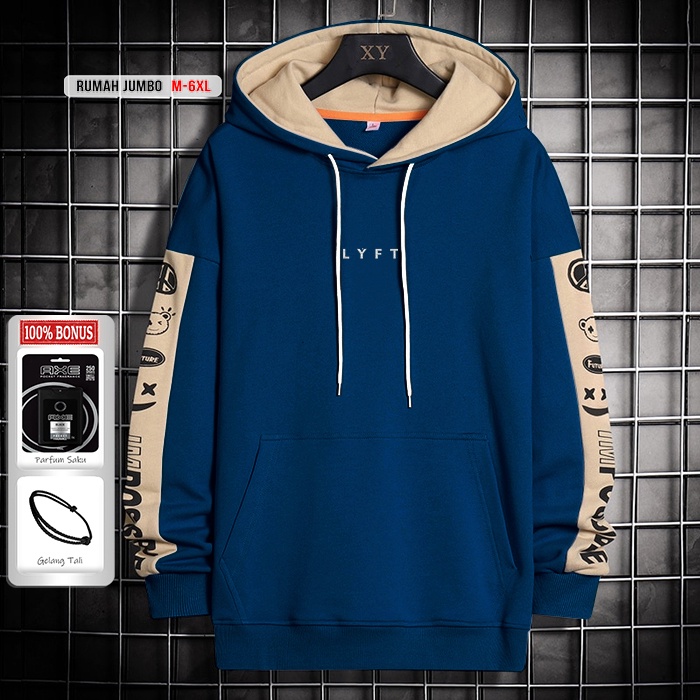 SWEATER HOODIE LFYT NAVI OVERSIZE M -6XL SWITER BIG SIZE