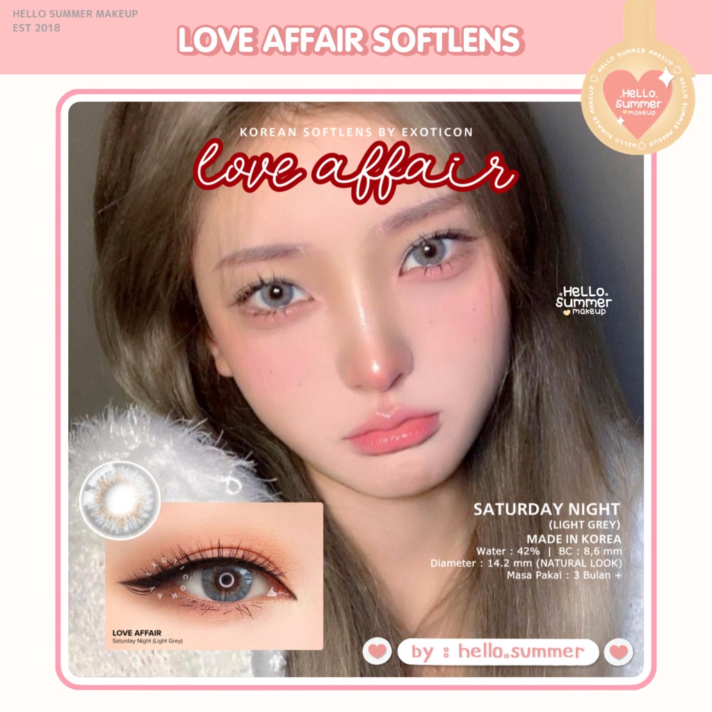 LOVE AFFAIR NORMAL Korean Softlens Natural Look 14.2mm by Exoticon