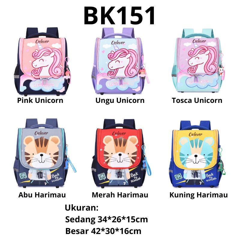 GOKIDO - BK151 TAS SEKOLAH TAS RANSEL ANAK KARAKTER TAS SEKOLAH ANAK TAS ANAK TK TAS RANSEL SEKOLAH