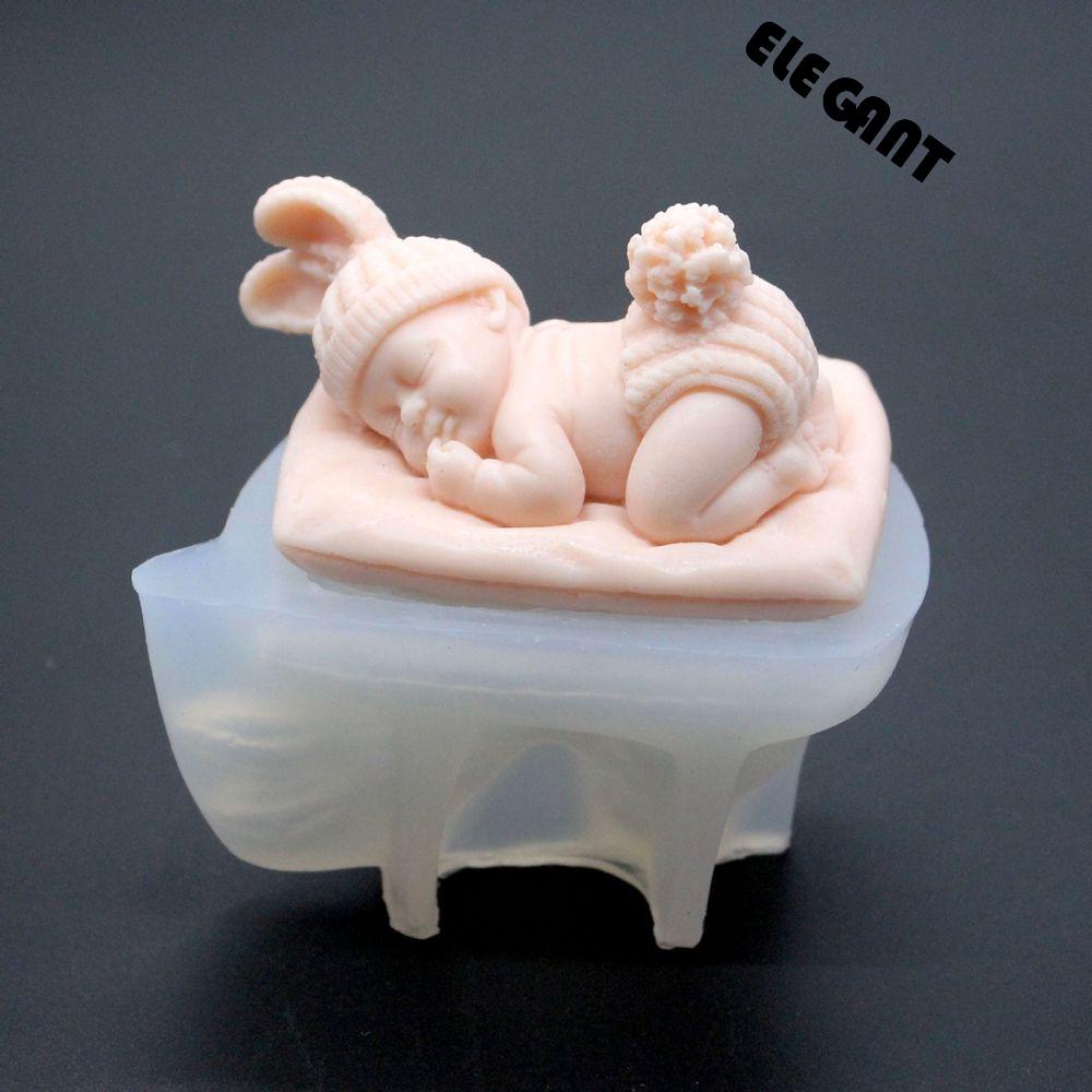 ELEGANT For Candy Chocolate Cake Decorations Baby Silicone Mold 3D Sugar Mold Newborn Mold Sleeping Baby Shape Decorating Tool Cute DIY Resin Kitchen Accessories Chocolate Mold