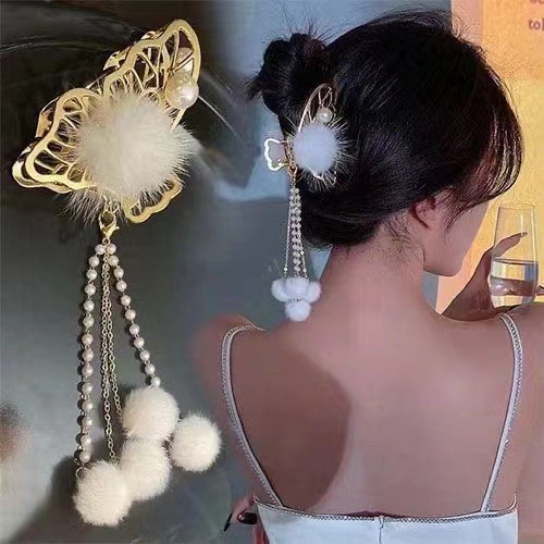 Caliloops Jepit Jedai Rambut Besi Kupu Butterfly Korea Tassel Yelda