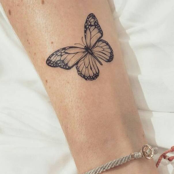 {SO.17Ja23ѕ} Tato Temporer kupu kupu Tato Butterfly Tato kecil Stiker Tato Minimalis - KU