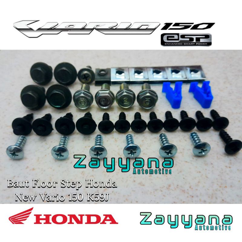 Baut Full Set Bordes Pijakan Kaki Honda New All New Vario150 K59J Original