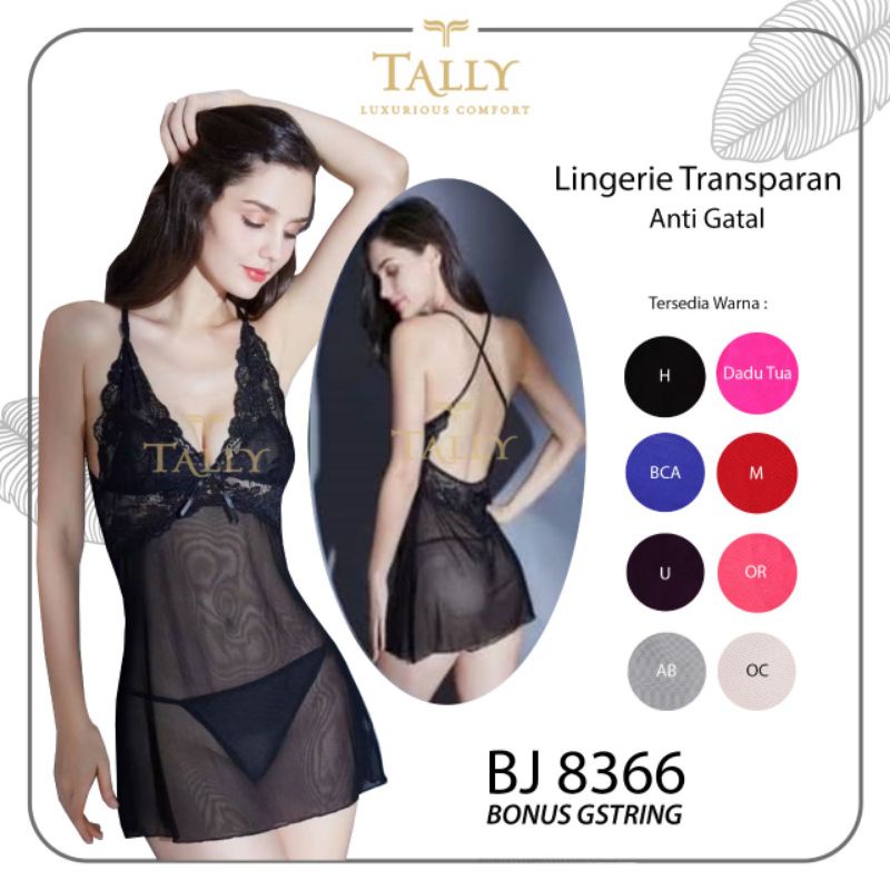 TALLY BAJU TIDUR / LINGERIE 8366 I FREE SIZE I BAHAN RENDA HALUS