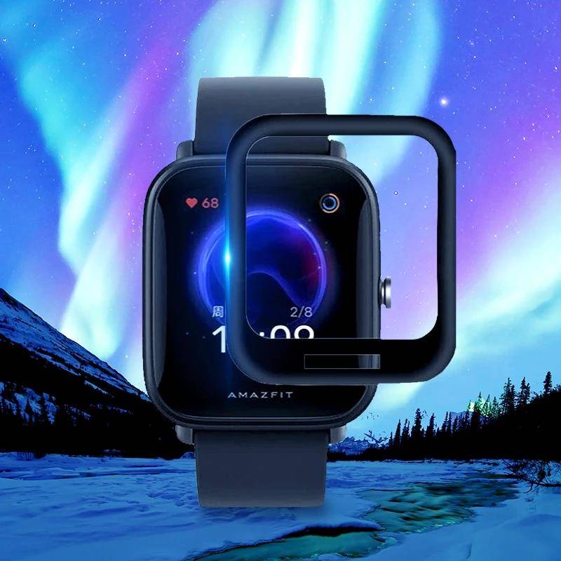 Soft Fibre Bukan Kaca Untuk Huami Amazfit Band5 6 7 Lite 1S Cover Film Pelindung Untuk Huami Amazfit Bip U Pro Pop Pro Full Screen Protector