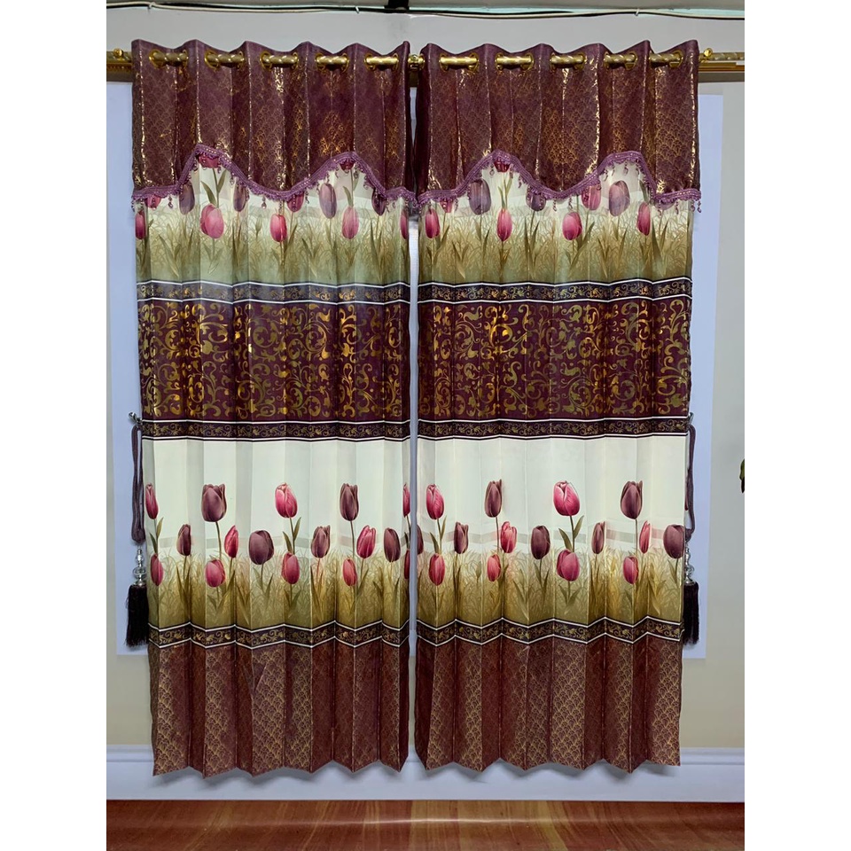 PROMO SPESIAL - TIRAI GORDEN CANTIK KOMBINASI RENDA PONI ELEGAN MOTIF TERBARU TULIPA