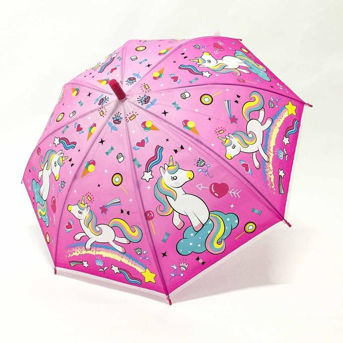 TCS Payung anak unicorn / pony / plastik / semi transparan / dof / kuda poni cantik ▫ TRG.12Ja23c