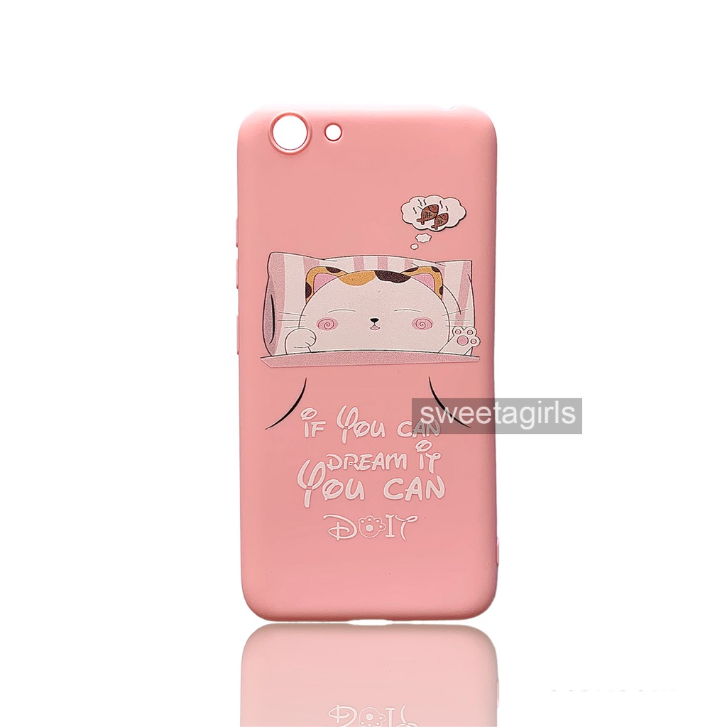 Casing Silikon untuk Vivo Y53 (1606) - sweetacase.id - Casing bumper kamera - casing warna pastel - model Boneka 3D timbul  - casing dengan karakter lucu - aesthetic - casing anak - Case Gemoy boneka timbul