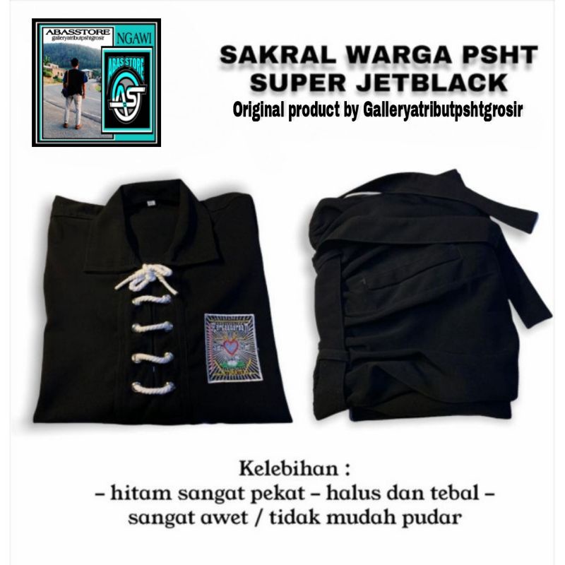 Sakral JetBlack PSHT Sakral Blackjet Sakral warga PSHT Setelan Sakral Jetblack Tali Kain Sakral Jetb