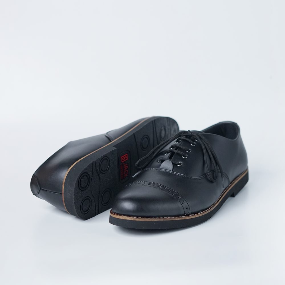 EDRIC BLACK |ManNeedMe x Jack| Sepatu Oxford Pria | Pantofel Formal ORIGINAL