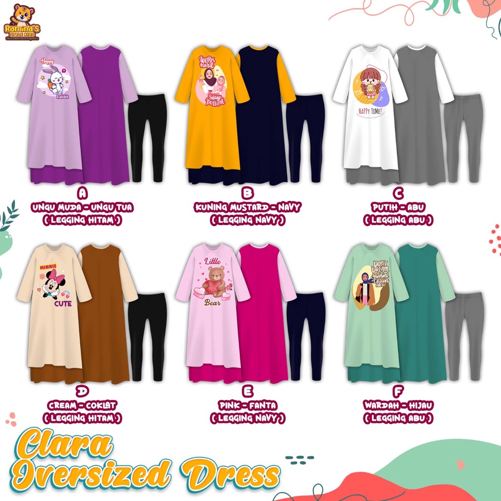 CLARA OVERSIZED DRESS SET COUPLE MUSLIMAH BY RAMINA