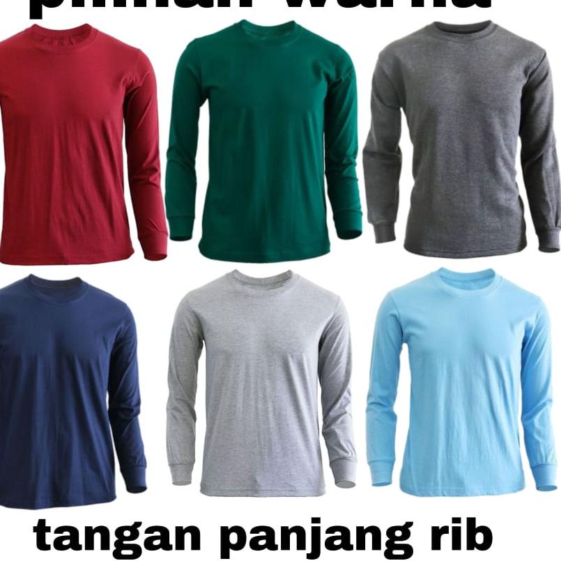 HOT Liso wear - Kaos polos seragam lengan panjang | kaos panjang ujung lengan pake ban karet atau ri