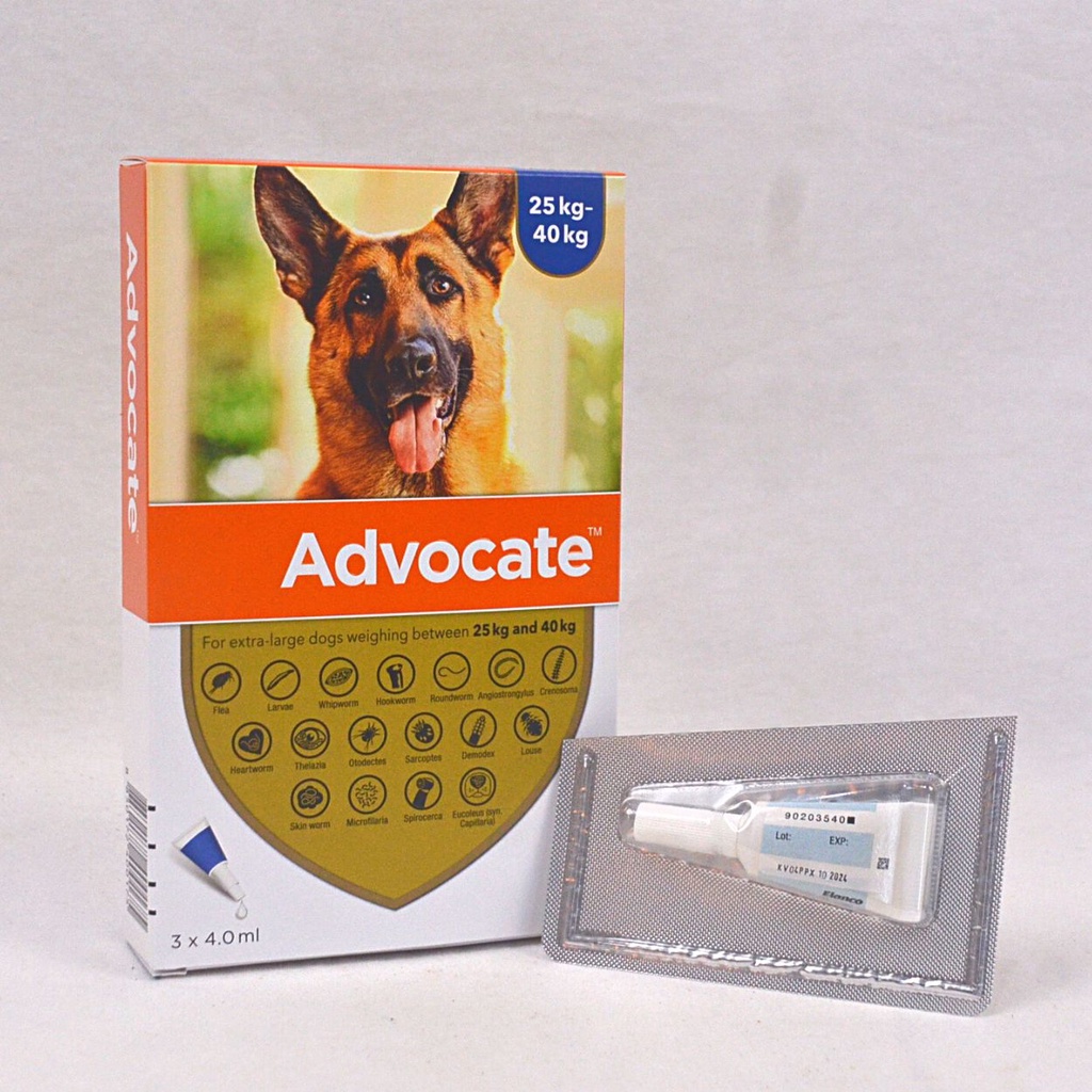 ADVOCATE Obat Kutu Jamur Anjing For XL Dog 25kg up 1pcs