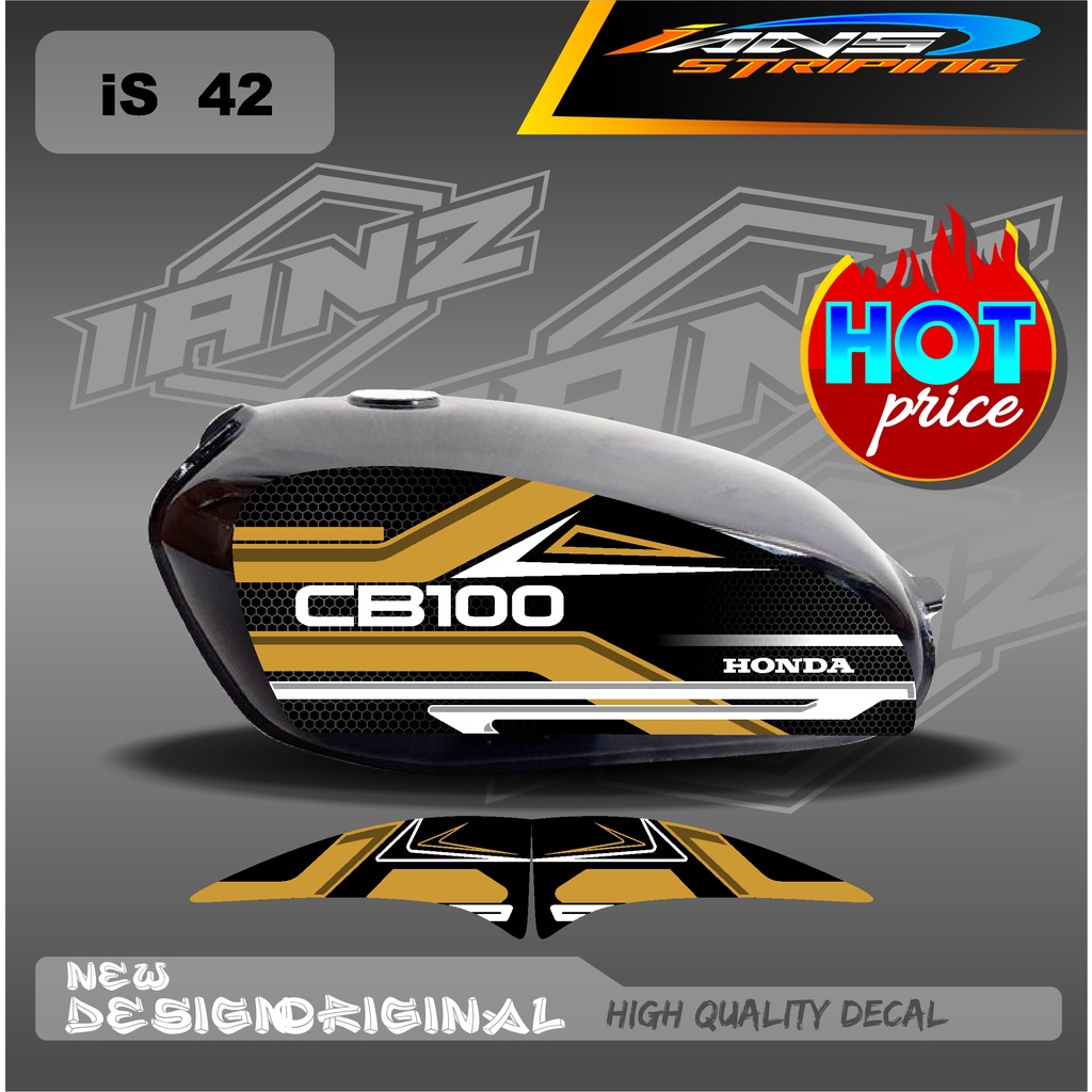 STIKER TANGKI CUSTOM CB100 HOLOGRAM/NON HOLOGRAM IS42