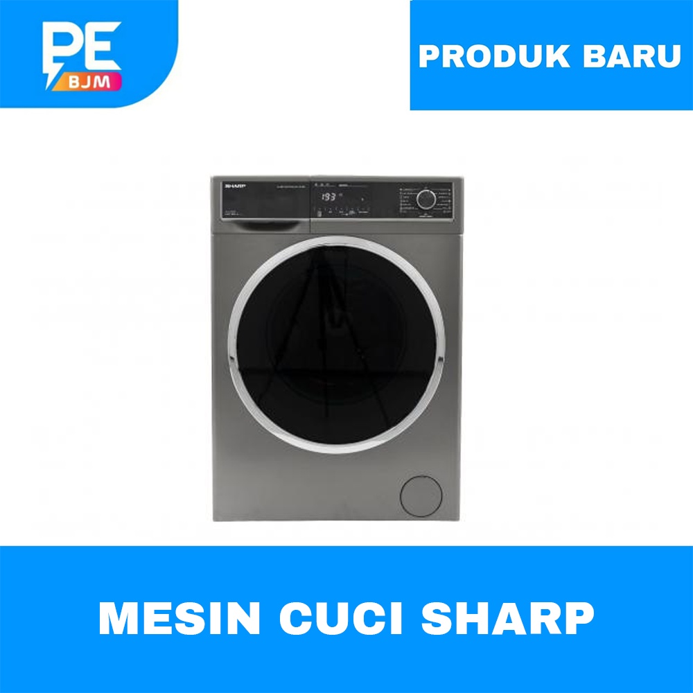 MESIN CUCI SHARP 8 KG FRONT LOADING ES-FL1280BTX