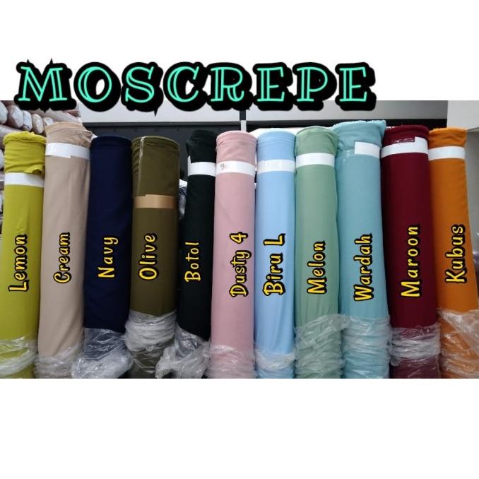 Kain Bahan Moscrepe Mosscrepe 1 Roll - Arahan Gamis Hijab Kerudung