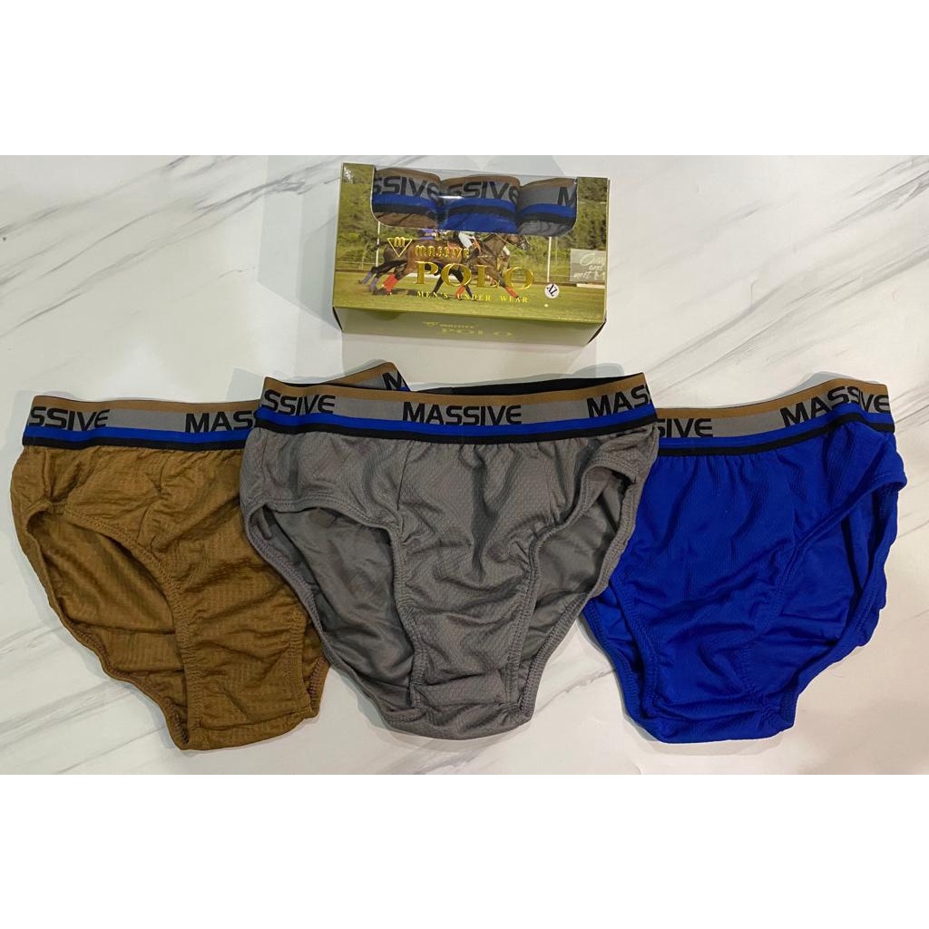 Celana Dalam Boxer CD Pria Laki Cowok Remaja Dewasa isi 3pcs Relic Roman Spartan Massive Polo Crown