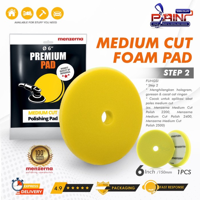 MENZERNA Medium Cut Foam Pad 6 Inch - Polishing Pad 150mm