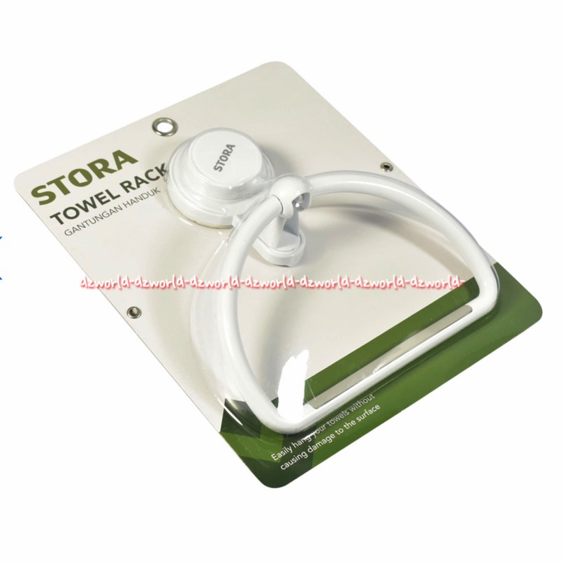 Stora Towel Rack Plastic Gantungan Handuk Model Klep Lem Knop Bahan Plastik Putih Mudah Ditempel Gantung Handuk Mandi