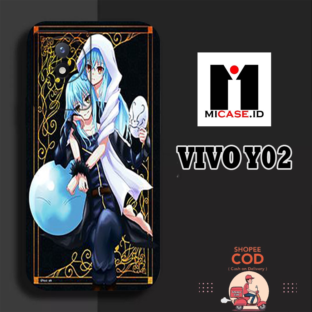 Case VIVO Y02 - Casing VIVO Y02 Fashion Case Terbaru 2022 MI.CASE [ RIMURU TEMPEST ] Soft Case Glass