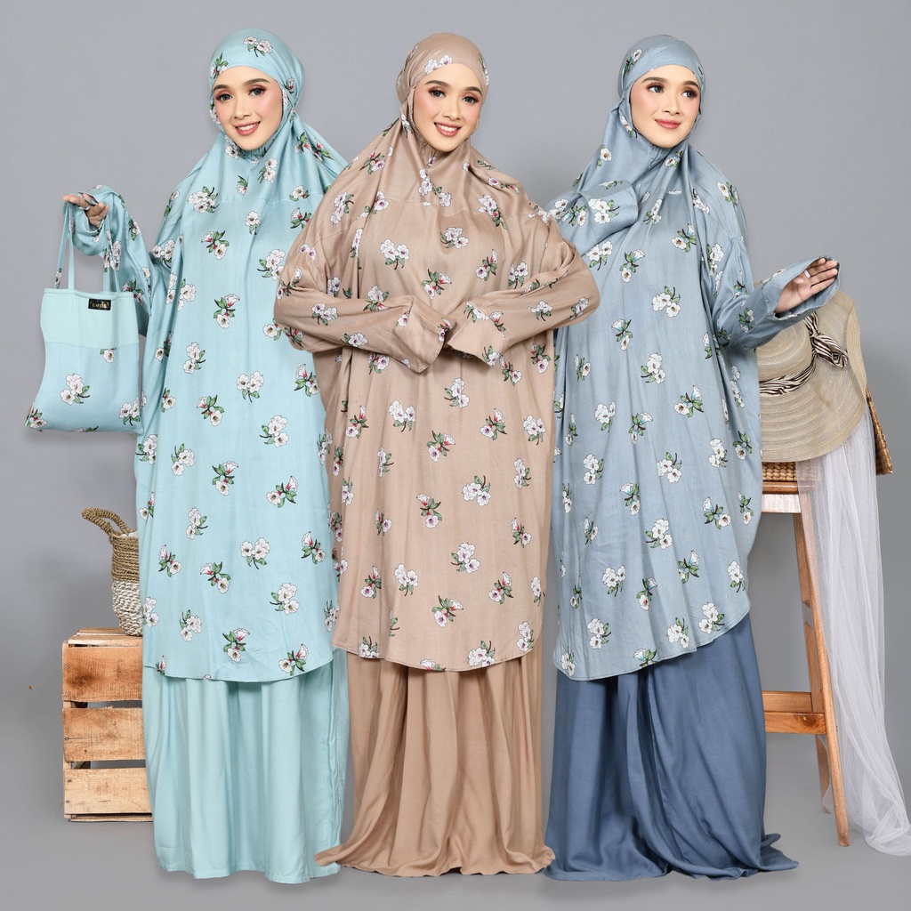 Mukena Bali HDM Cassandra  By Zahwa Bahan Rayon Janger Premium Termurah Kekinian