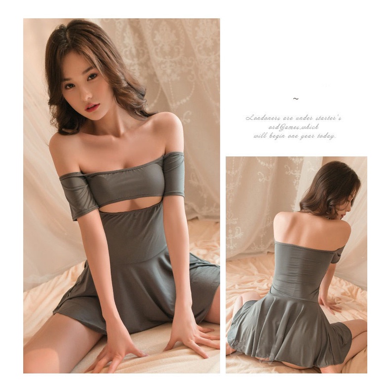 Lingerie Sexy hot hollow Cosplay Set Lingerie halus Baju Tidur 3A566