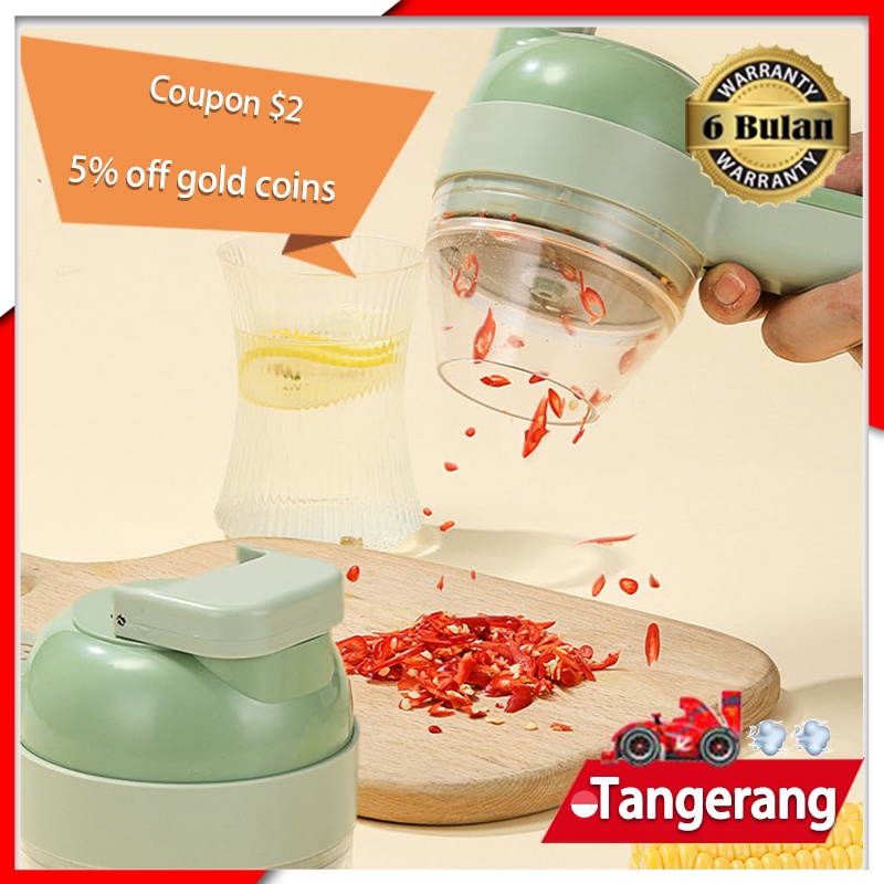 Magic Slicer Alat Pemotong Sayuran / Blender Sayur 2in1 Model Genggam / Daging Elektrik Genggam