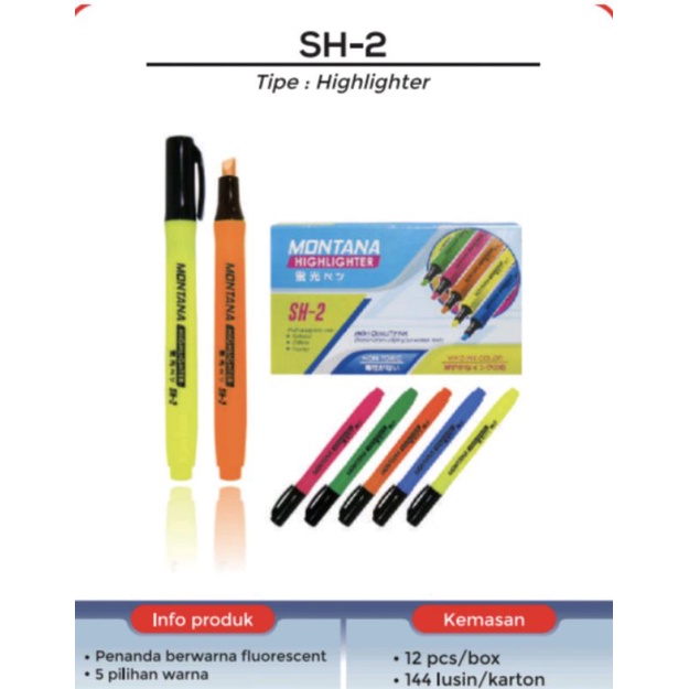 

Stabillo montana 6 warna / SH-2 /Highligter