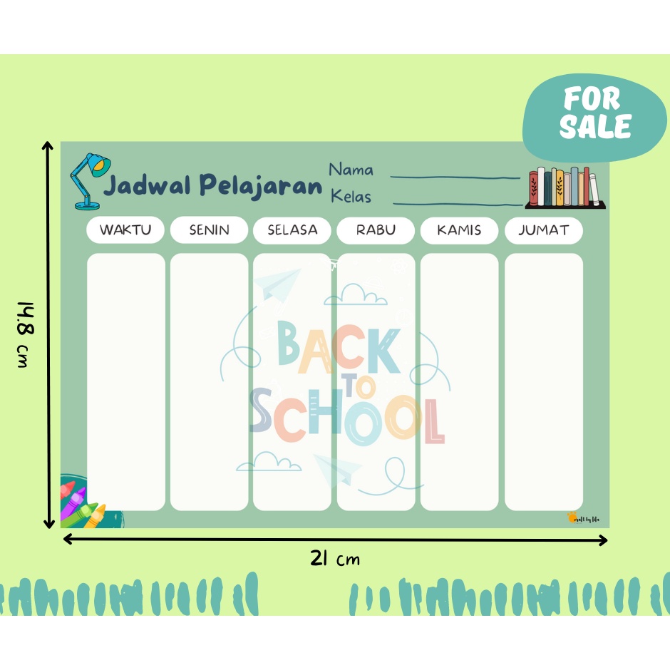 

Jadwal Pelajaran Anak - Jadwal Pelajaran A5 - Jadwal A5 - Timetable - Schedule for Child - Weekly Planner - Weekly Planner for Child - Simple Schedule - Jadwal Pelajaran Murah - Jadwal Murah