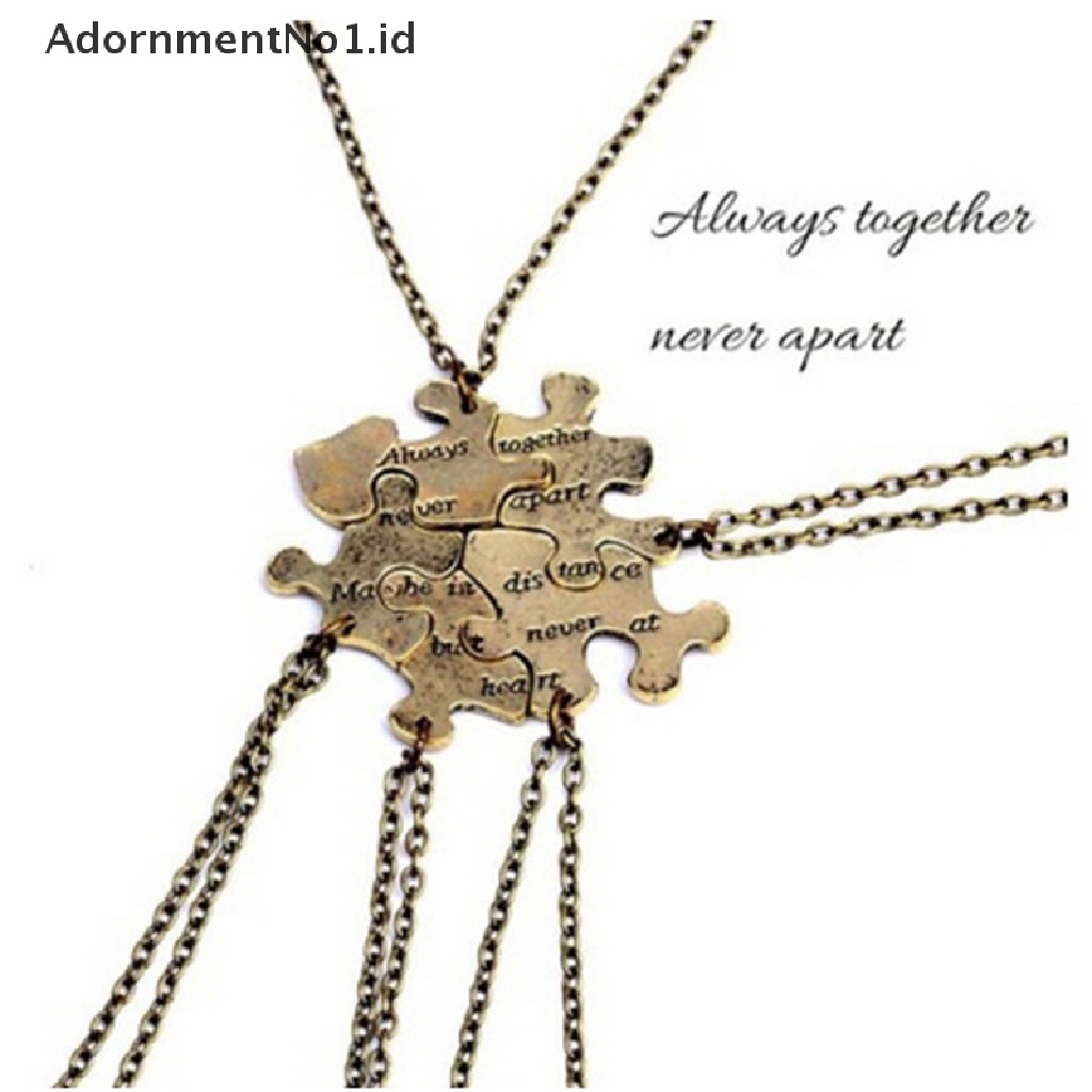 [AdornmentNo1] 5pcs/1set Interlocking Jig Puzzle Liontin Kalung Sahabat Persahabatan [ID]