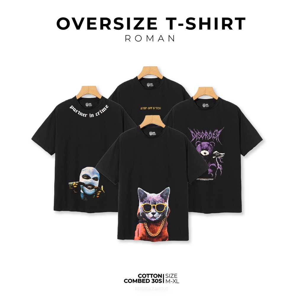 Kaos Oversize Distro Unisex | Oversize T-Shirt Roman Series - Resinda Fashion