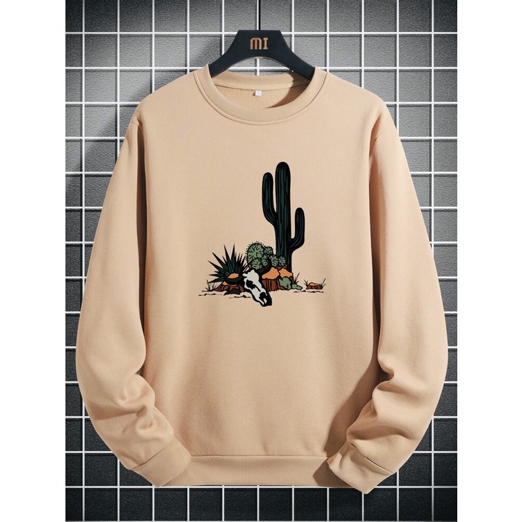 KAKTUS  Sweater Crewneck Print DTF II KAKTUS Sweatshirt Basic II Sz M - XL Anak &amp; Dewasa ( Pria &amp; Wanita )