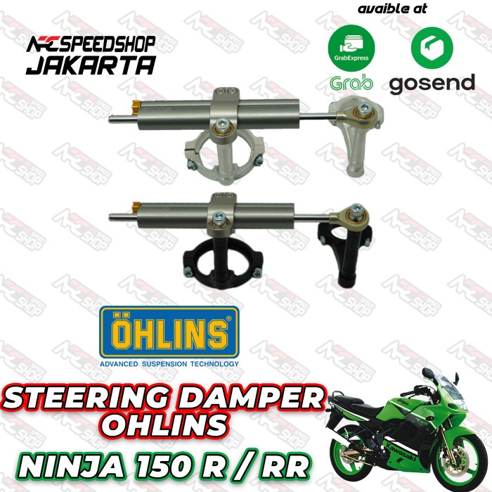 Bracket Steering Damper Bpro + Stabilizer Stang Ohlins Ninja150R / Rr #Original
