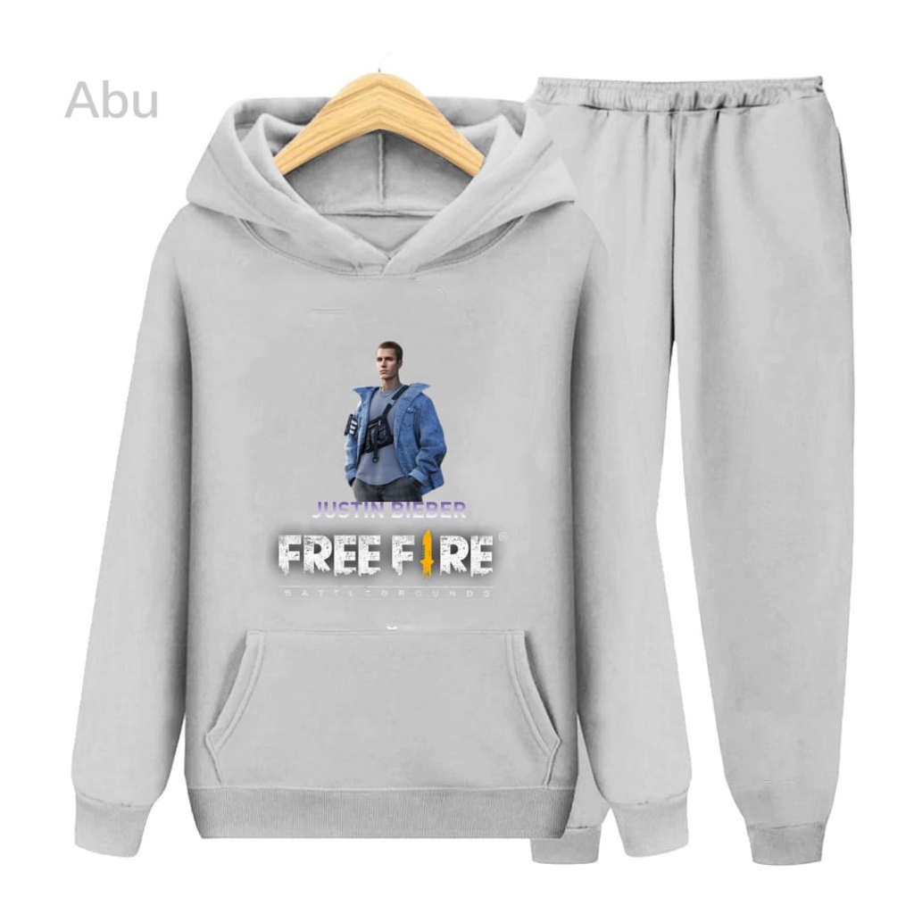 Hzl_outfit Setelan Sweater Hoodie Anak Laki Justin Free Fire/ Sweater Hoodie Setelan