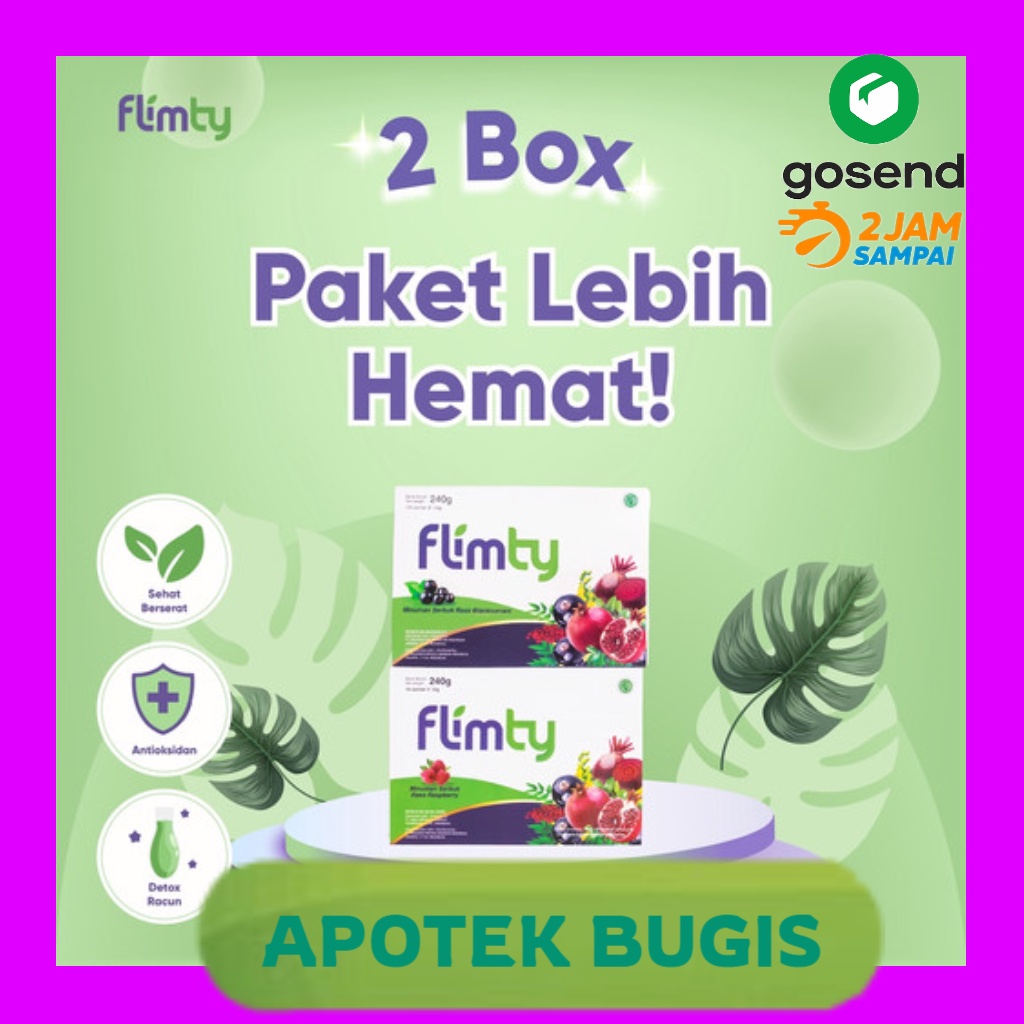 Flimty Fiber - Bundling 2 Box - Paket Lebih Hemat! - Rasa Blackcurrant 2 box