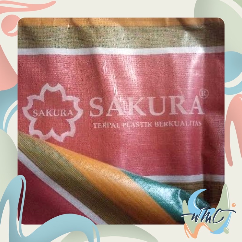TERPAL PELANGI SALUR / PELANGI SAKURA A18 SUPER UKURAN 5 x 7 M