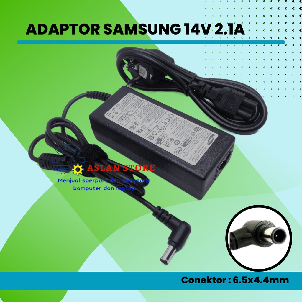 AC Adaptor Charger Casan Monitor Samsung 14V 2.1A pin center