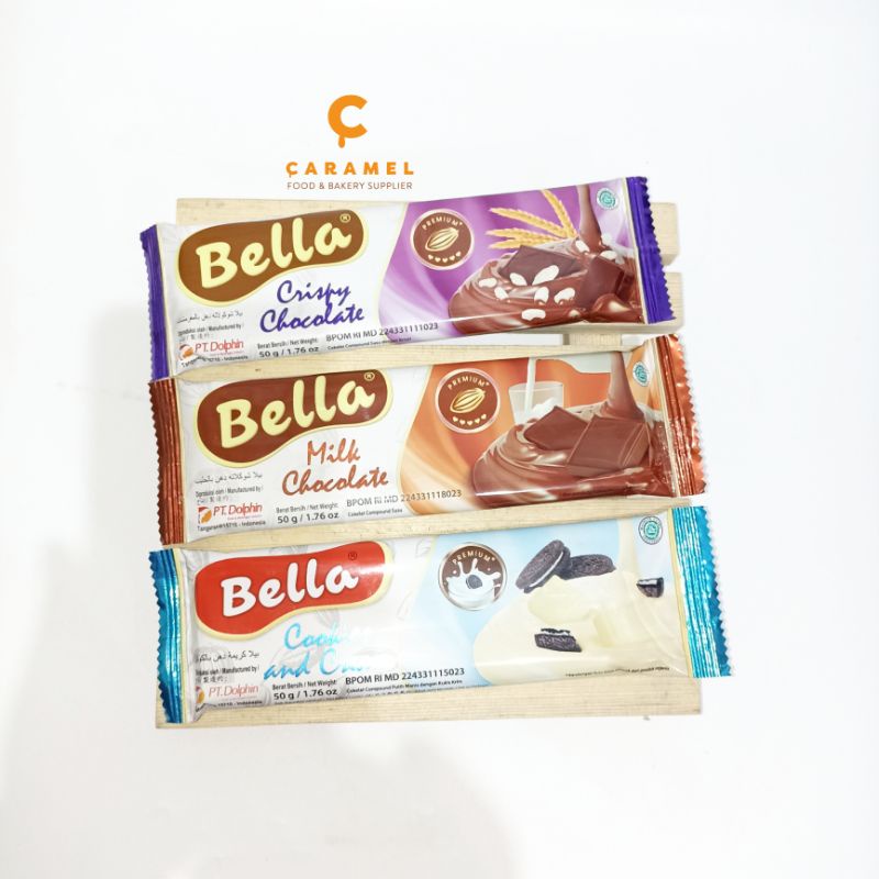 Jual Bella Chocolate Premium 50gr- Milk Chocolate-Cookies And Cream ...