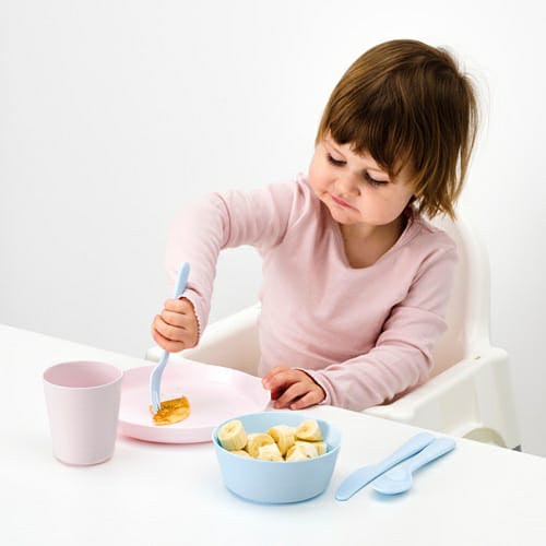 ~ PIYOSHI08 ~ Piring Mangkok Mug Gelas Sendok IK34 K4L4S Set Peralatan Makan Anak Bayi Bahan Plastik ikea PD146