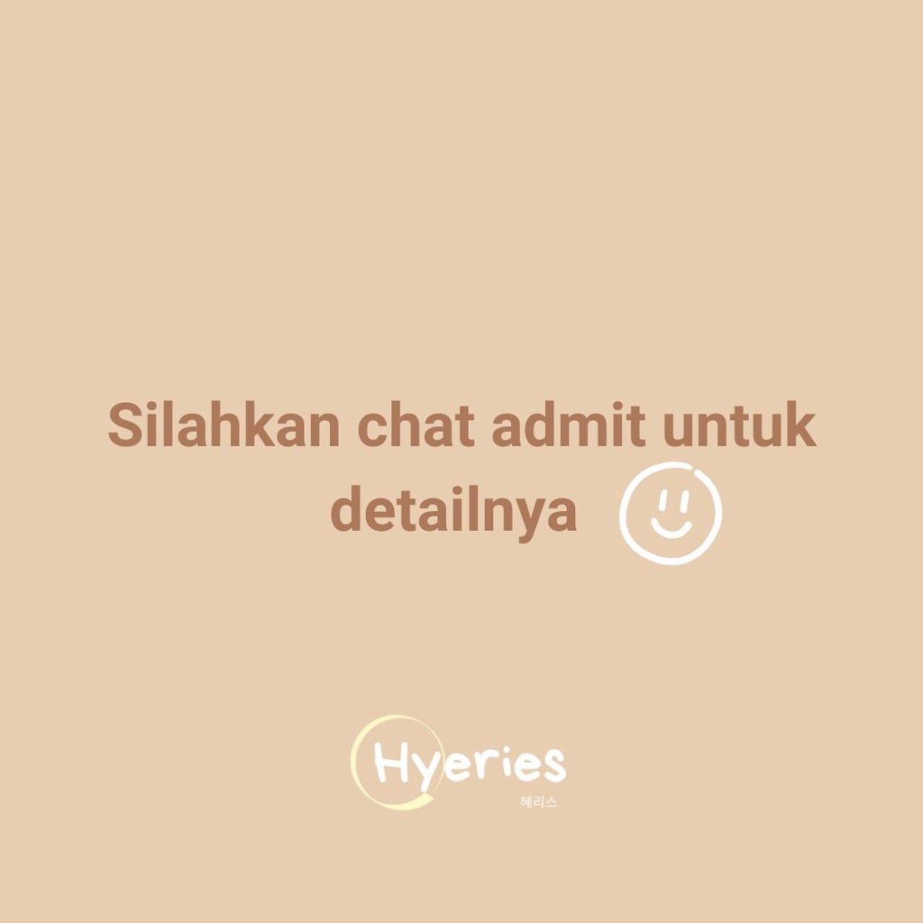 HYERIES Handling fee penukaran size