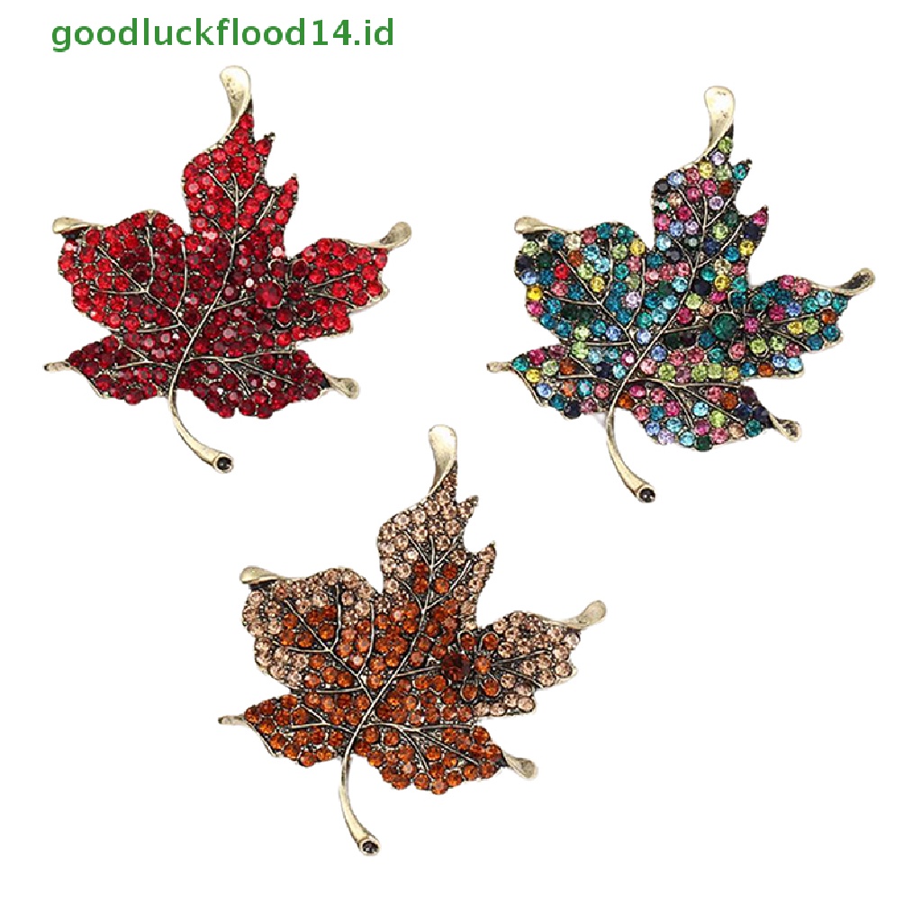 [GOOGFOUR] 1pc Maple Leaf Bros Pernikahan Bros Pin Wanita Unisex Perhiasan Aksesoris [TOP]