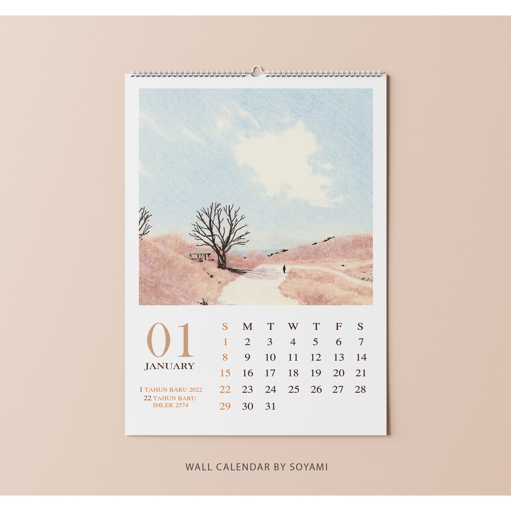 

Custom Kalender Dinding A3 Premium Quality Spiral