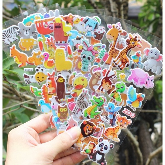 Stiker Anak 3D Sticker Karakter Timbul Tempel Motif Kartun Lucu