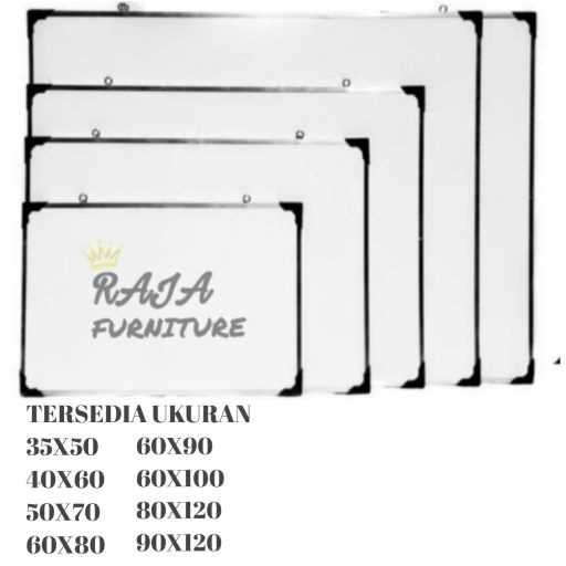 

PAPAN TULIS GANTUNG/ WHITEBOARD 2 SISI SPIDOL DAN KAPUR 35X50 40X60 50X70 60X80 60X90 90X120