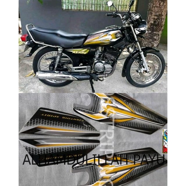 STRIPING RX KING HITAM KUNING TAHUN 2007 STIKER LIS STANDAR ORI YAMAHA
