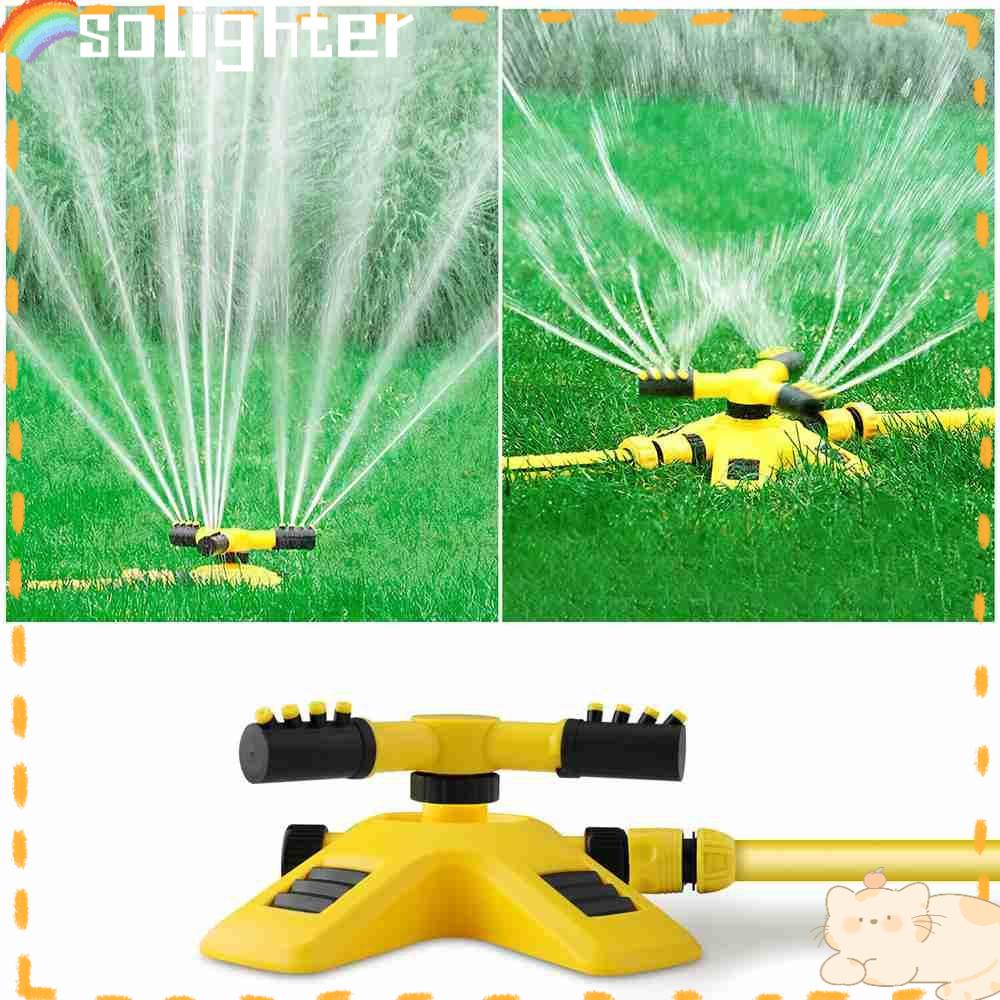 Solighter Garden Sprinkler Taman Rumah 360putar Selang Penyiraman Otomatis Rumput