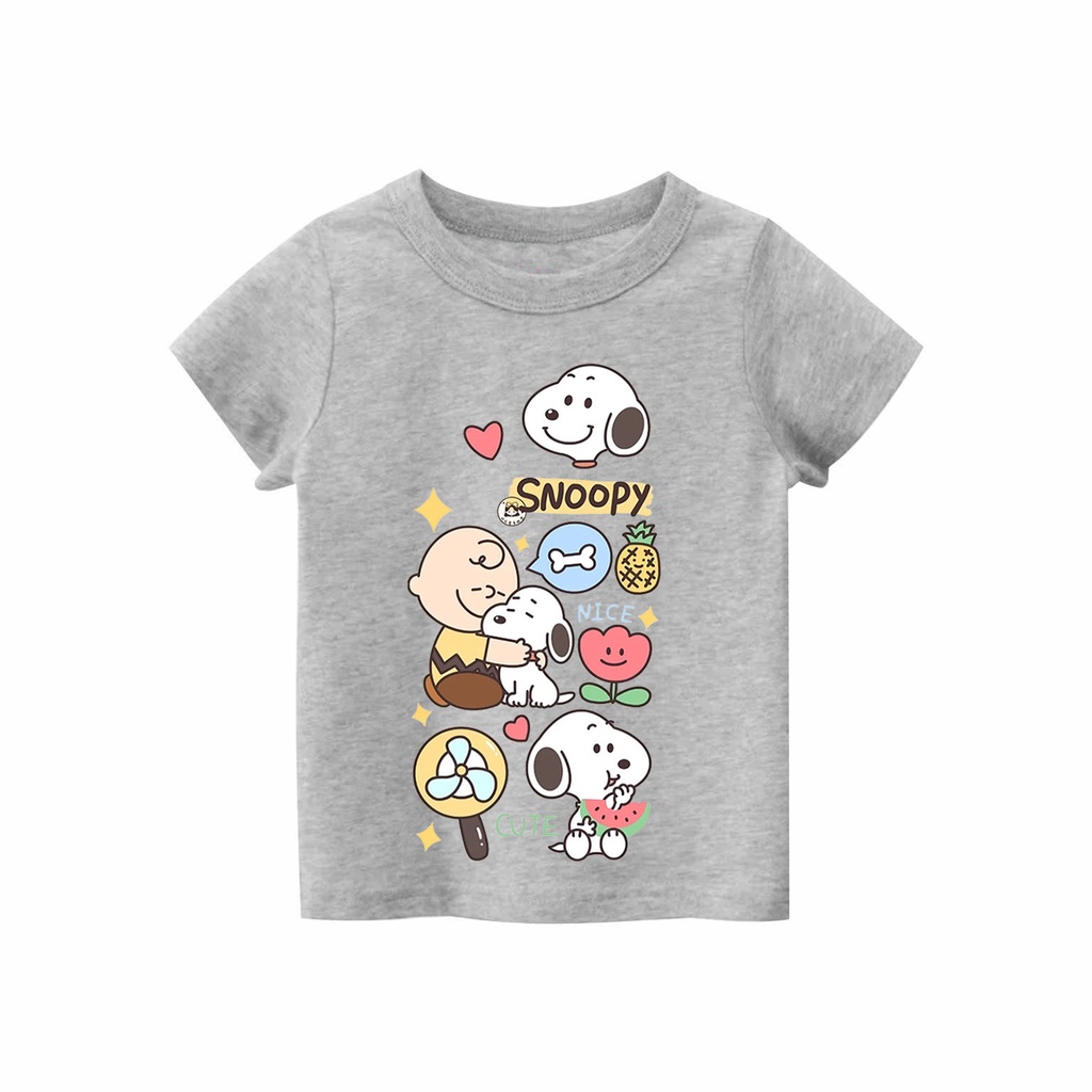 Kaos Anak laki-laki &amp; perempuan motif Snoopy cute | kaos cotton combed 30s printing | Kaos Distro anak