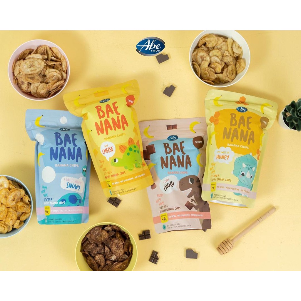 Baenana Abe Food Banana Chips Keripik Kripik Pisang Camilan Snack Anak Bayi Balita 1 tahun