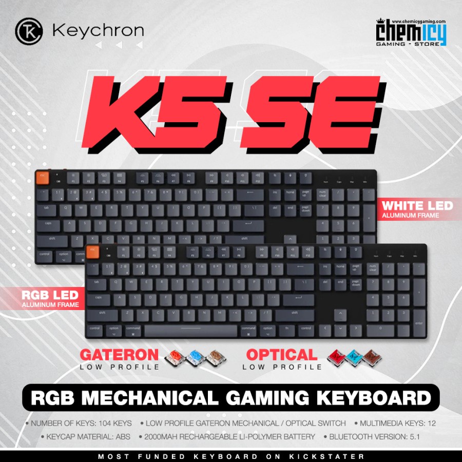 Keychron K5 SE Hotswap Aluminum Mechanical Gaming Keyboard